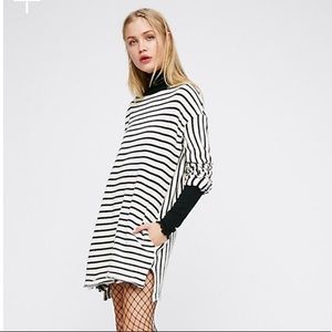 Free People Come On Over Striped Tunic, Med